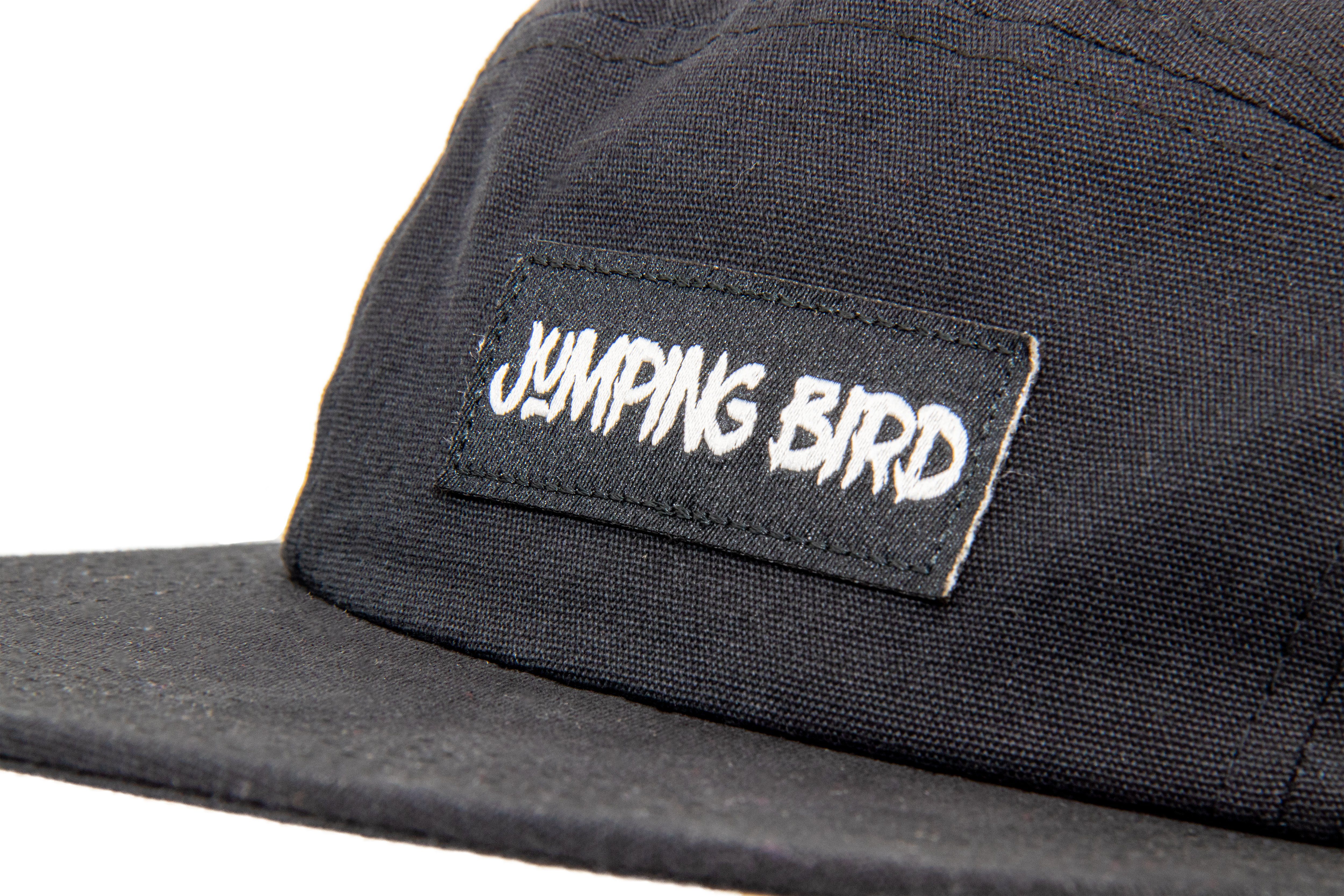 Schwarz Bird Jumping 5-Panel Snapback Cap