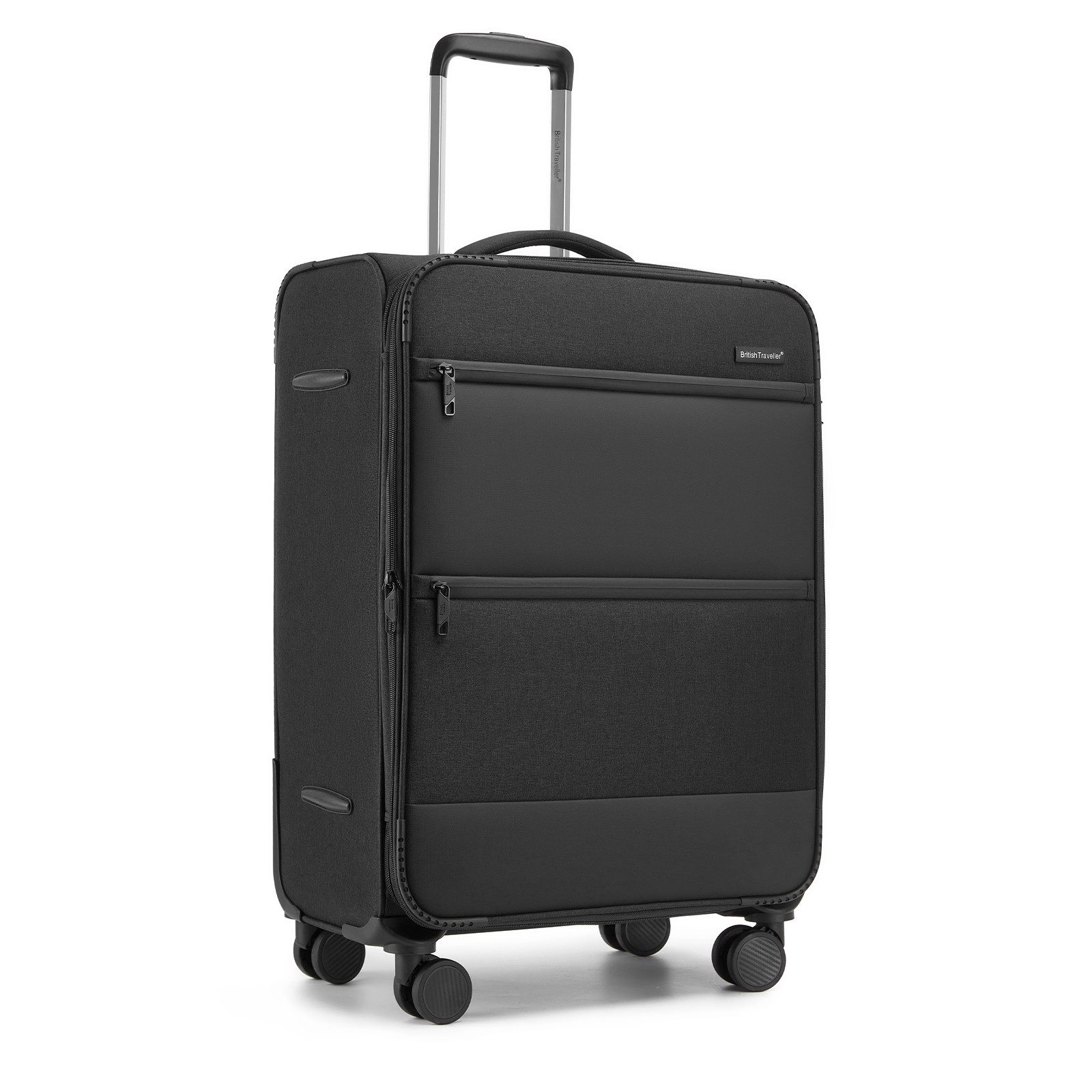 British Traveller Trolleyset, 41L Handgepäck & 68L/100L erweiterbare Stoffkoffer