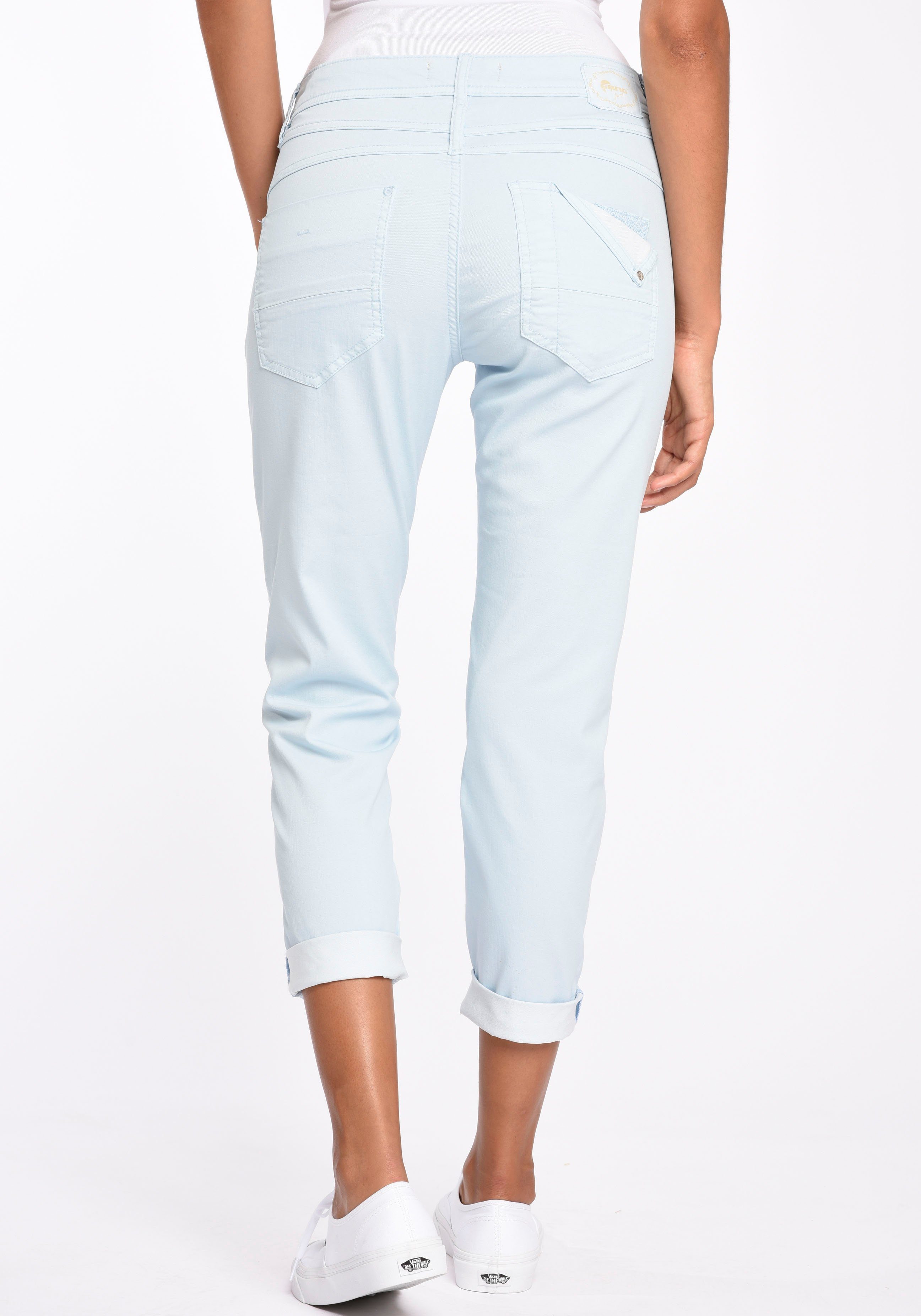 GANG 5-Pocket-Hose 94AMELIE CROPPED 5-Pocket Style mit Beinlänge modisch bijou verkürzter ice blue