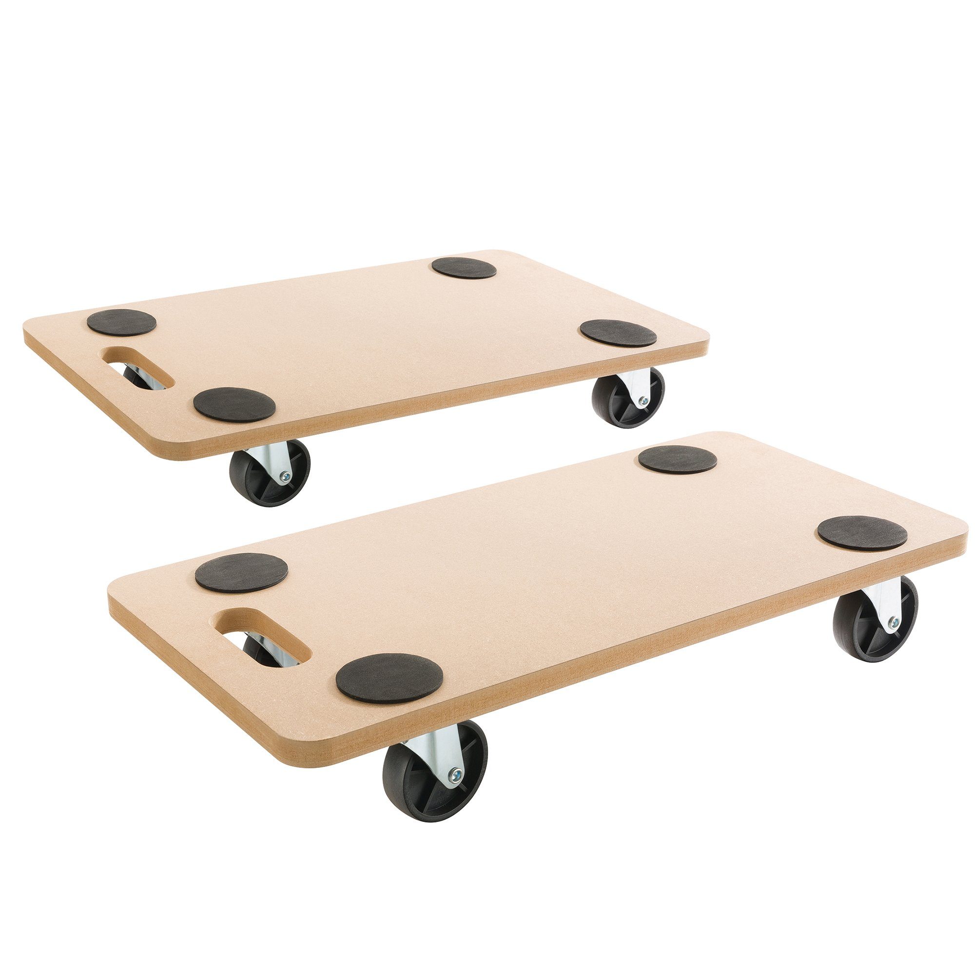 Arebos Rollbrett inkl. Gummipads, Transportroller, Transporthilfe für Umzug, (Set, 2-St., 2, 4 oder 6 Rollbretter), 360° Rollen, höchste Wendigkeit