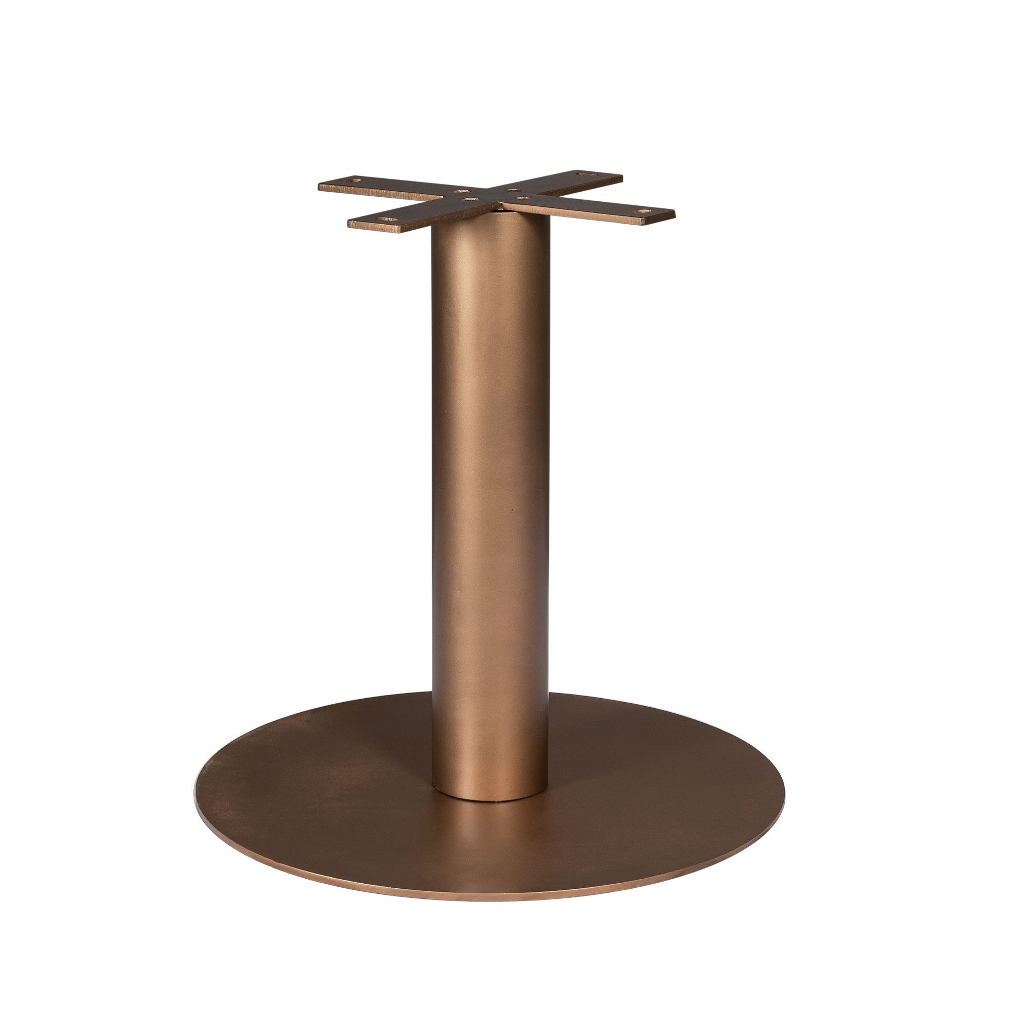 BENEDO MÖBEL Tischgestell Säulen-Tischgestell–Fuß 70×73 cm, für runde Tischplatten Ø110–140 cm (bis zu 500kg, Verschiedene Farben Bronze, Sand und Schwarz), auch geeignet für Bistro / Restaurants