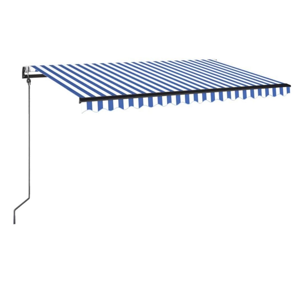 Thumbnail - furnicato Markise Automatisch Einziehbar 400x350 cm Blau und Weiß (1-St)