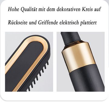 Novzep Haarglättbürste Mini 3-in-1 Haarglätter & Lockenstab,Einstellbare Temperatur,Tragbar