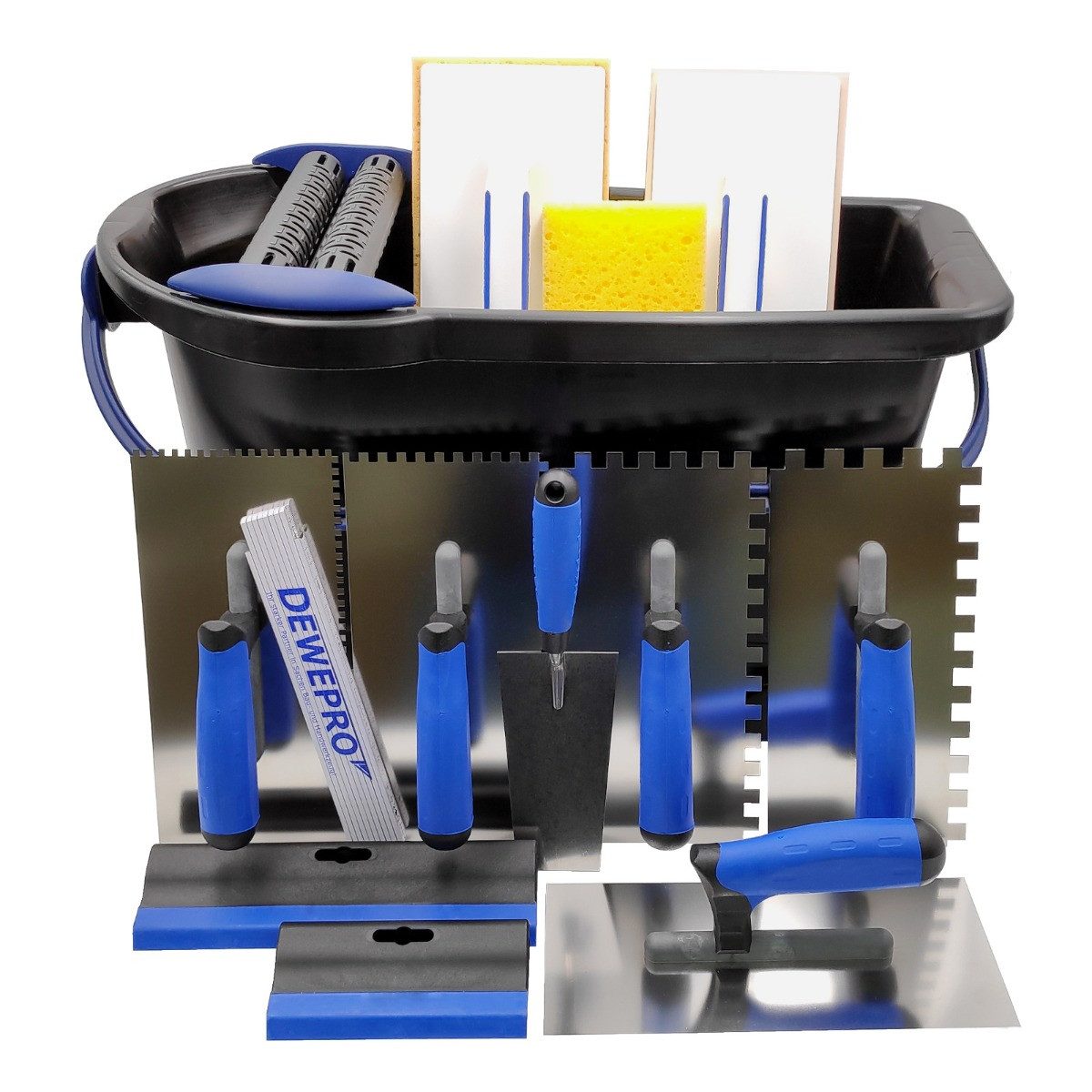 Hufa Fliesenrollenwasch-Set DEWEPRO Premium Fliesenleger Waschset 16-tlg 24l Box Инструмент Zubehör, (16-tlg)