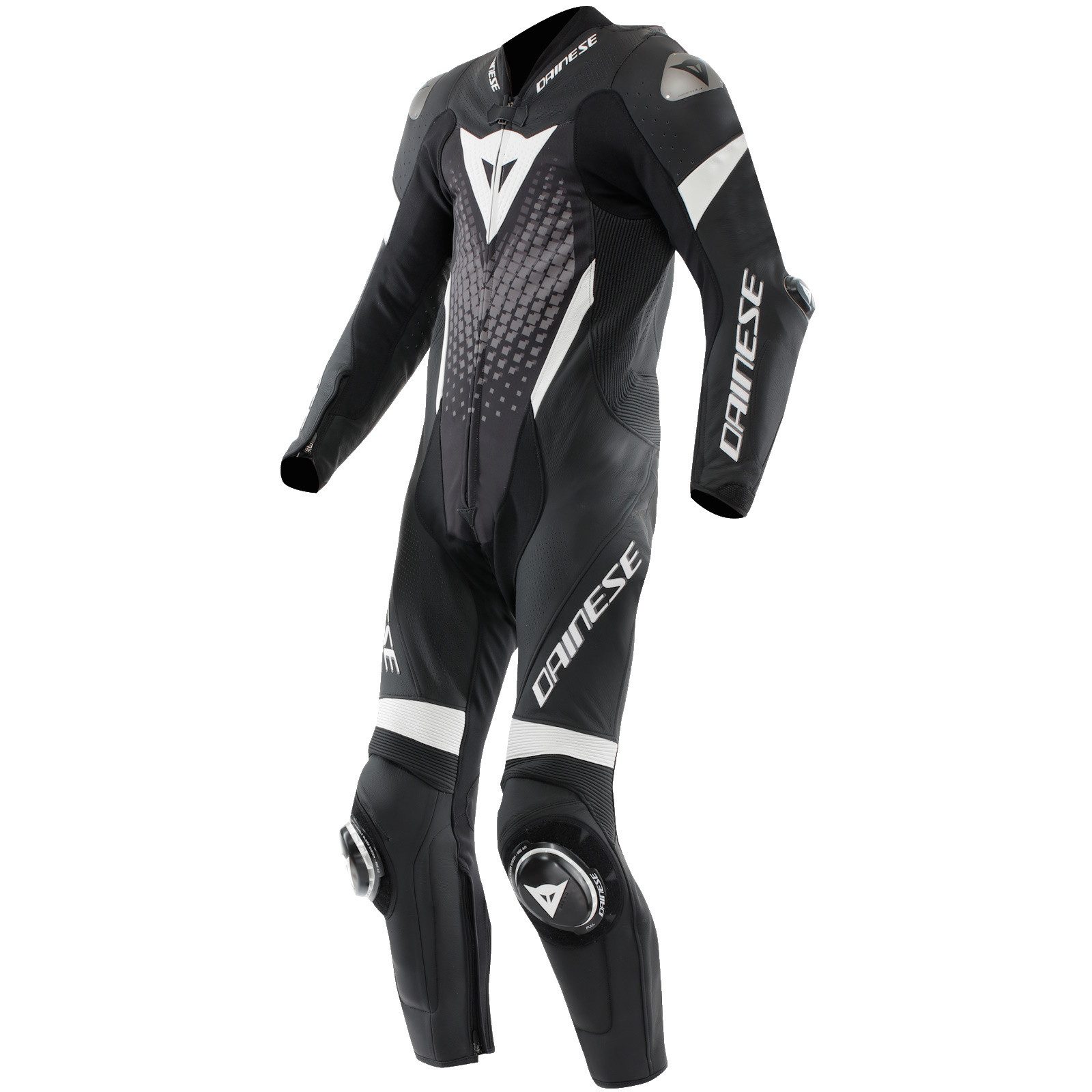 Motorradkombi Dainese Laguna Seca 6 1 tlg. Lederkombi Schwarz / Weiss / Anthrazit