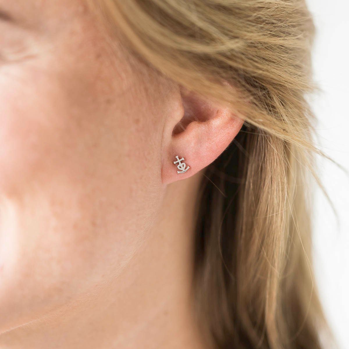 Materia Paar Ohrstecker Silber Glaube Liebe Hoffnung klein 7mm SO-38, 925 S günstig online kaufen