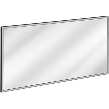 Lomadox Badspiegel, Badezimmer Bad LED Spiegel matt schwarz, B/H/T ca. 123/68/3 cm