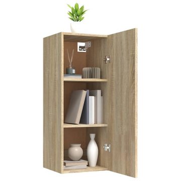 furnicato Wandregal Wandschrank Sonoma-Eiche 34,5x34x90 cm Holzwerkstoff