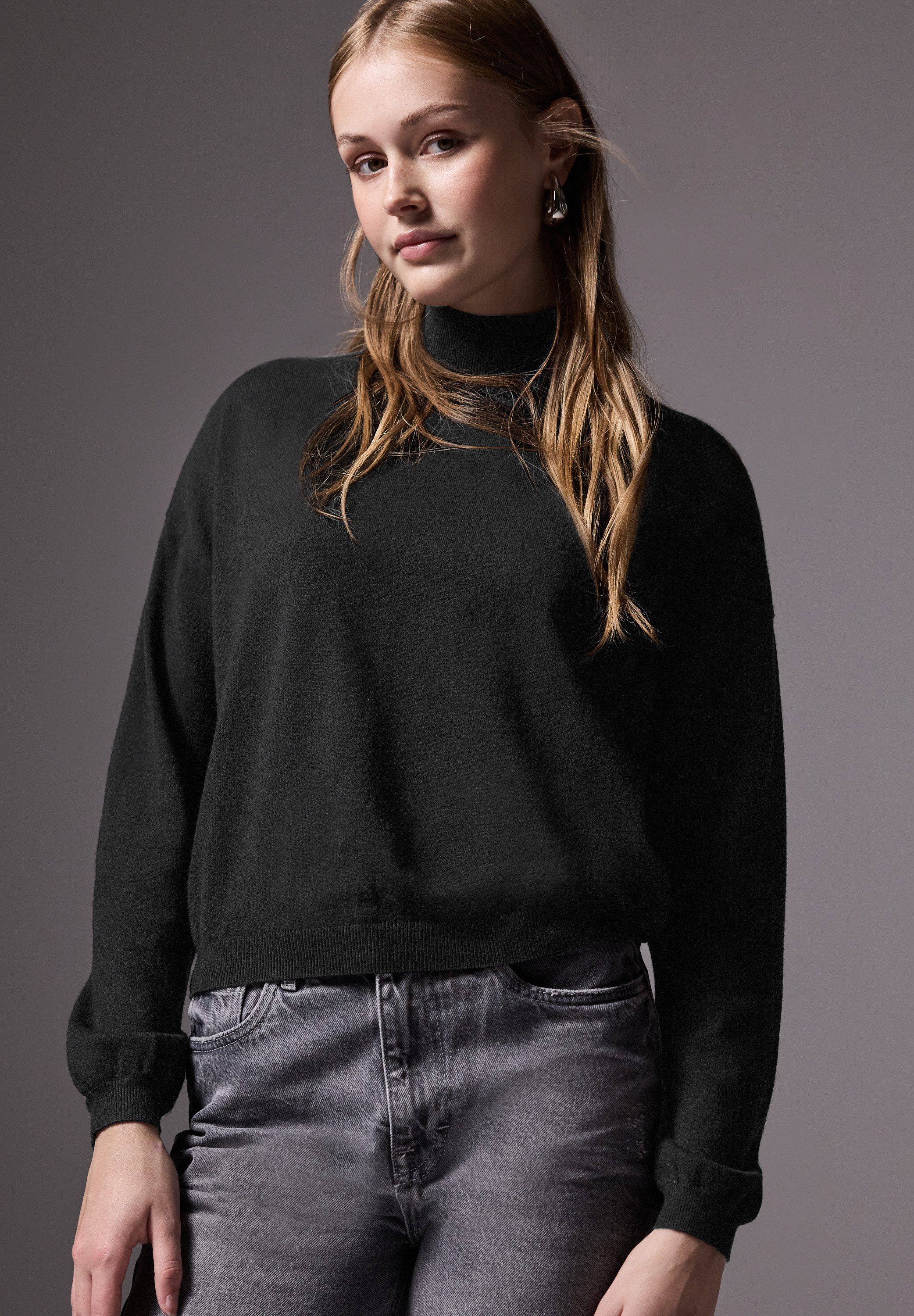 STREET ONE STUDIO Strickpullover mit Elastiksaum