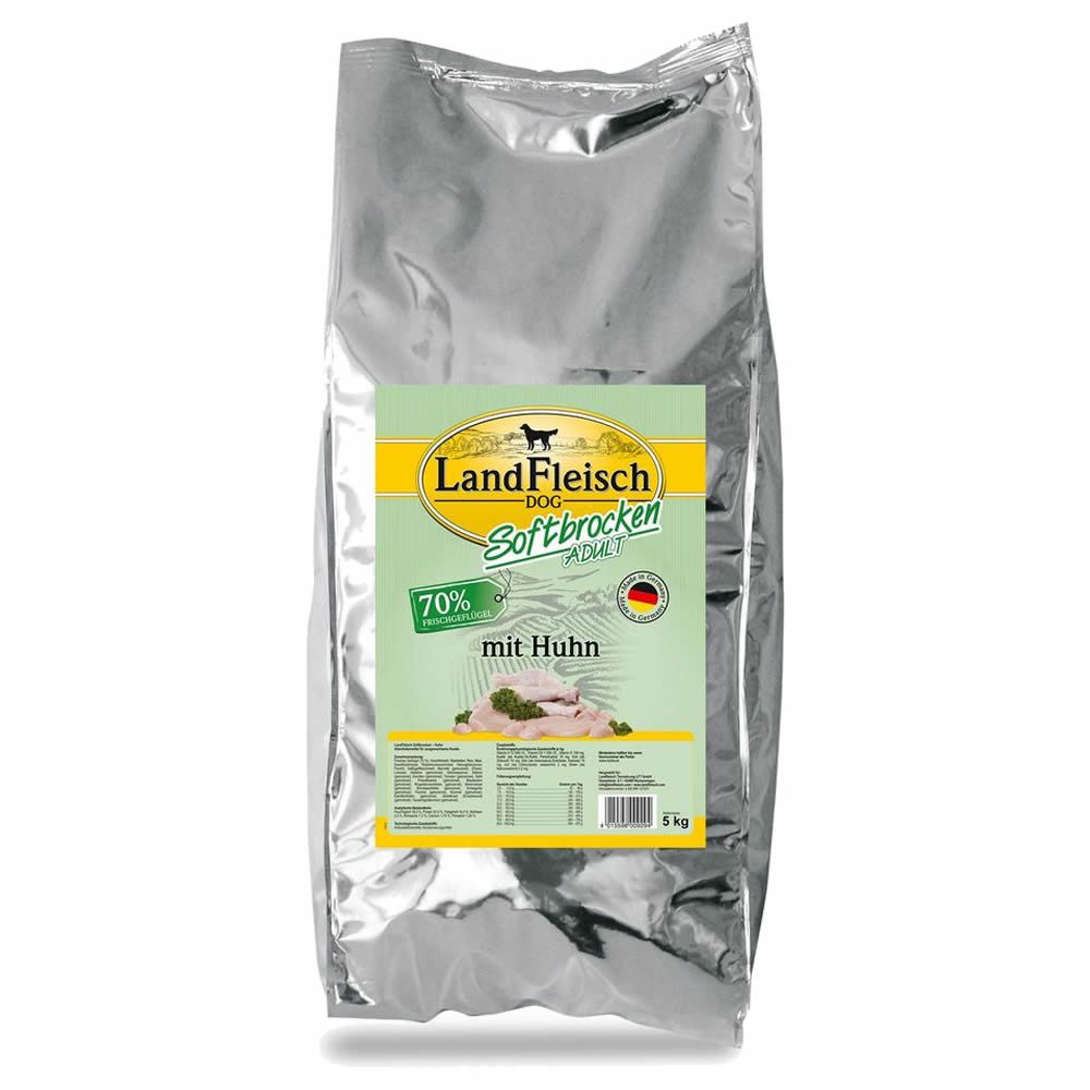 LANDFLEISCH Softbrocken Adult mit Huhn 5 kg, für: Hund