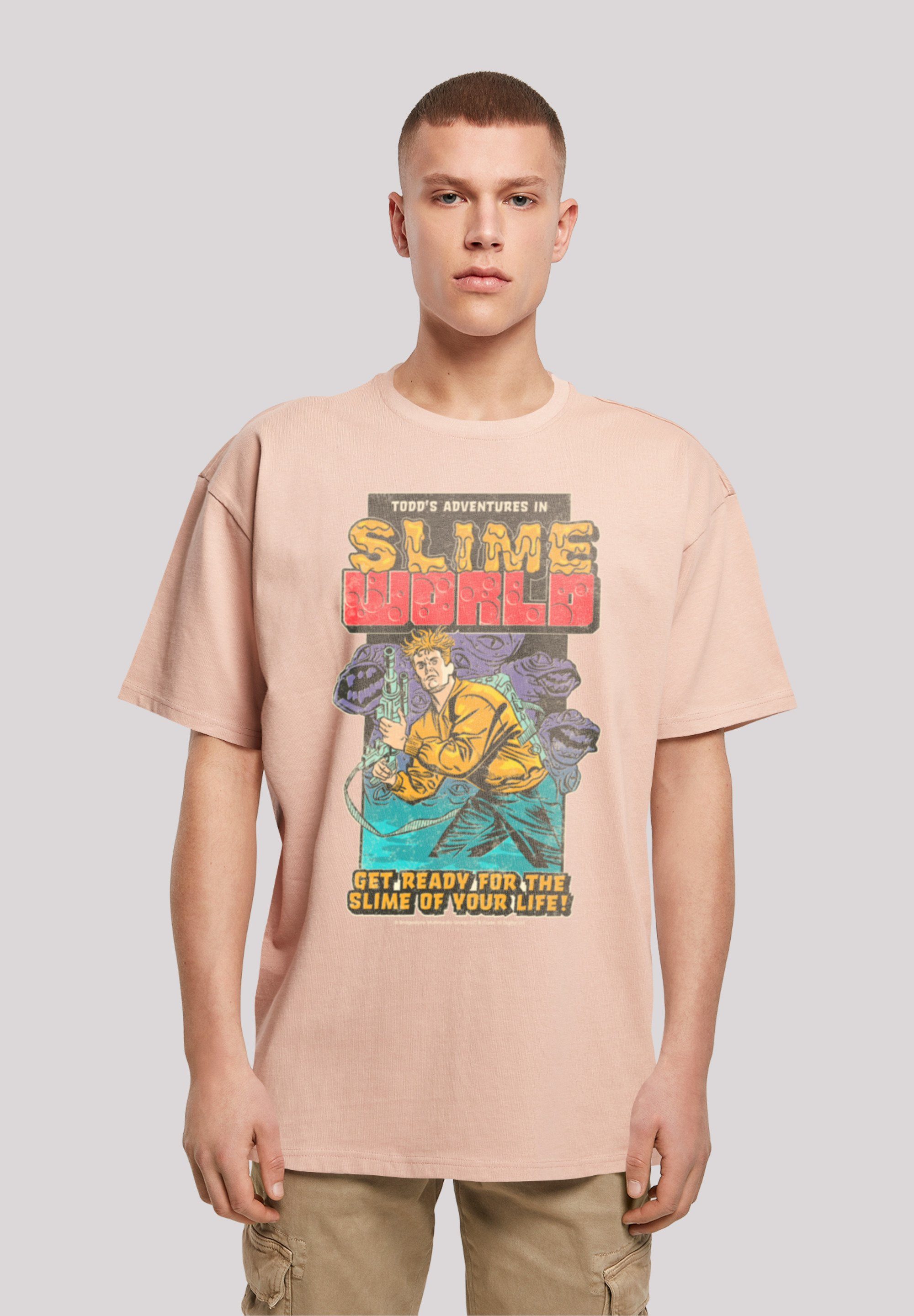 F4NT4STIC T-Shirt Retro Gaming Todd's Adventures In SlimeWorld Print amber | T-Shirts