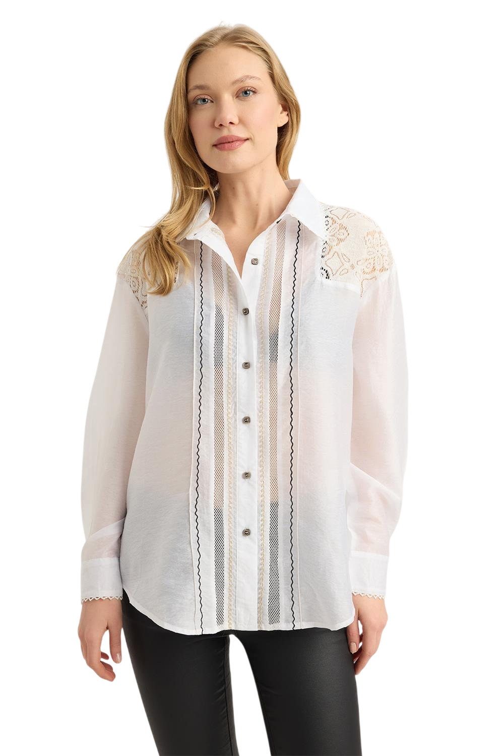 HomeStore Businesshemd Shirt aus Veloursstoff