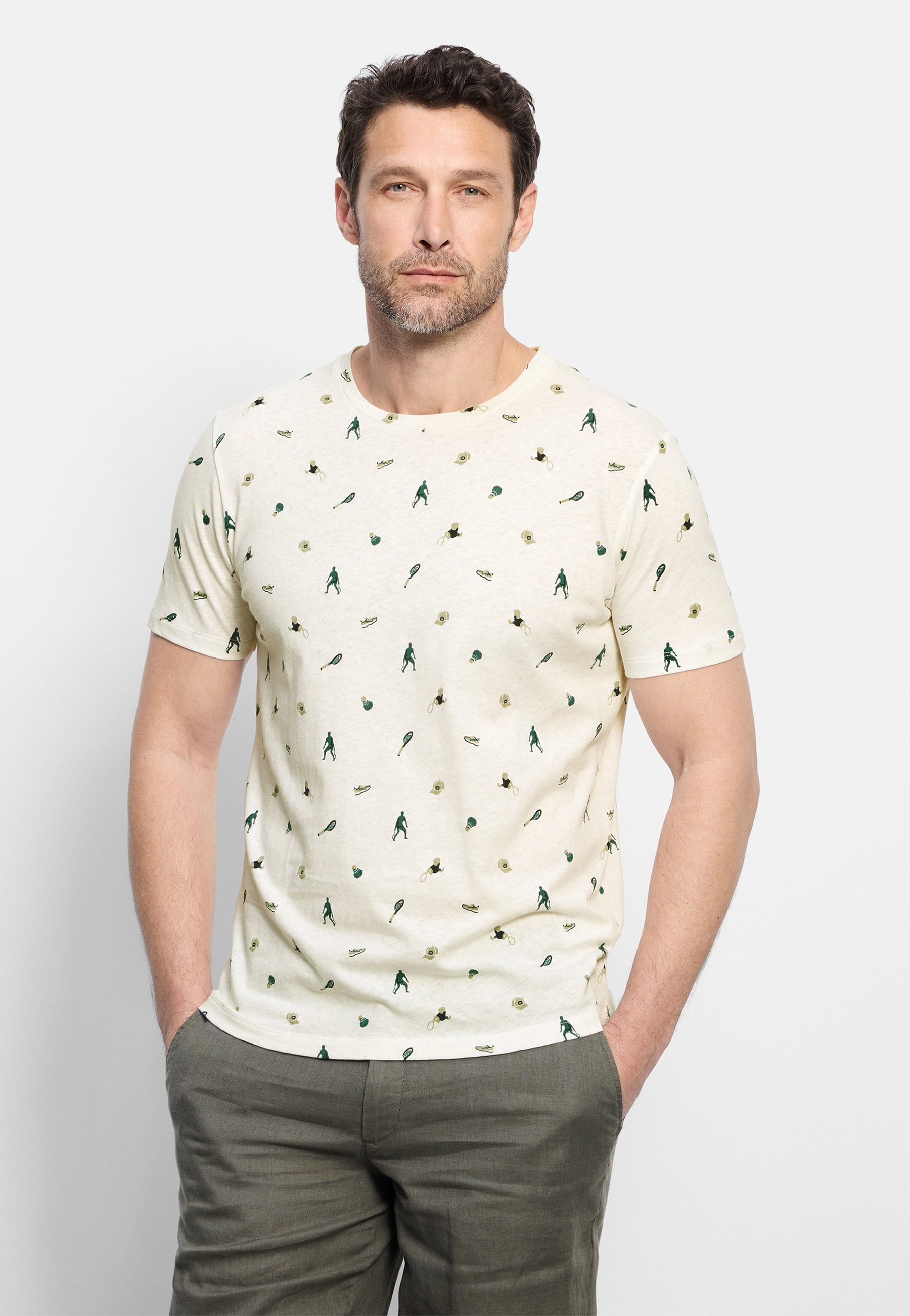 OLYMP T-Shirt OLYMP Casual Wirk, T-Shirt