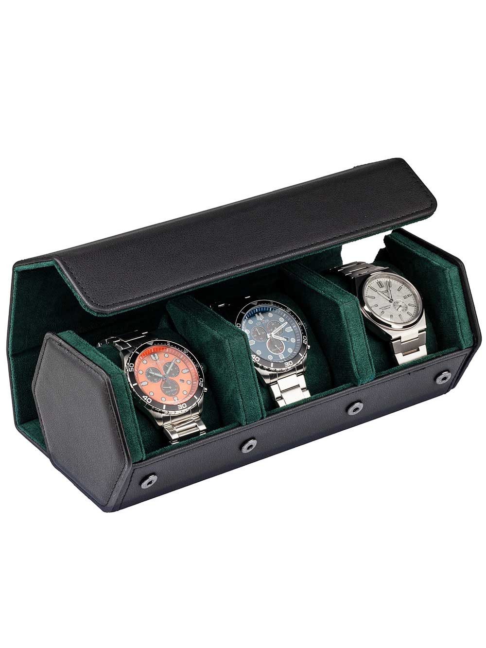 Rothenschild Uhrenbox Rothenschild RS-3176-3-BL-GN Uhrenrolle schwarz-grün [3]