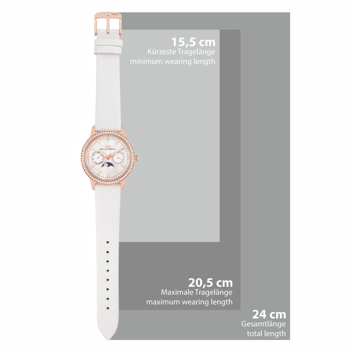 Rhodenwald & Söhne Multifunktionsuhr Amidala roségold, mit Quarzwerk