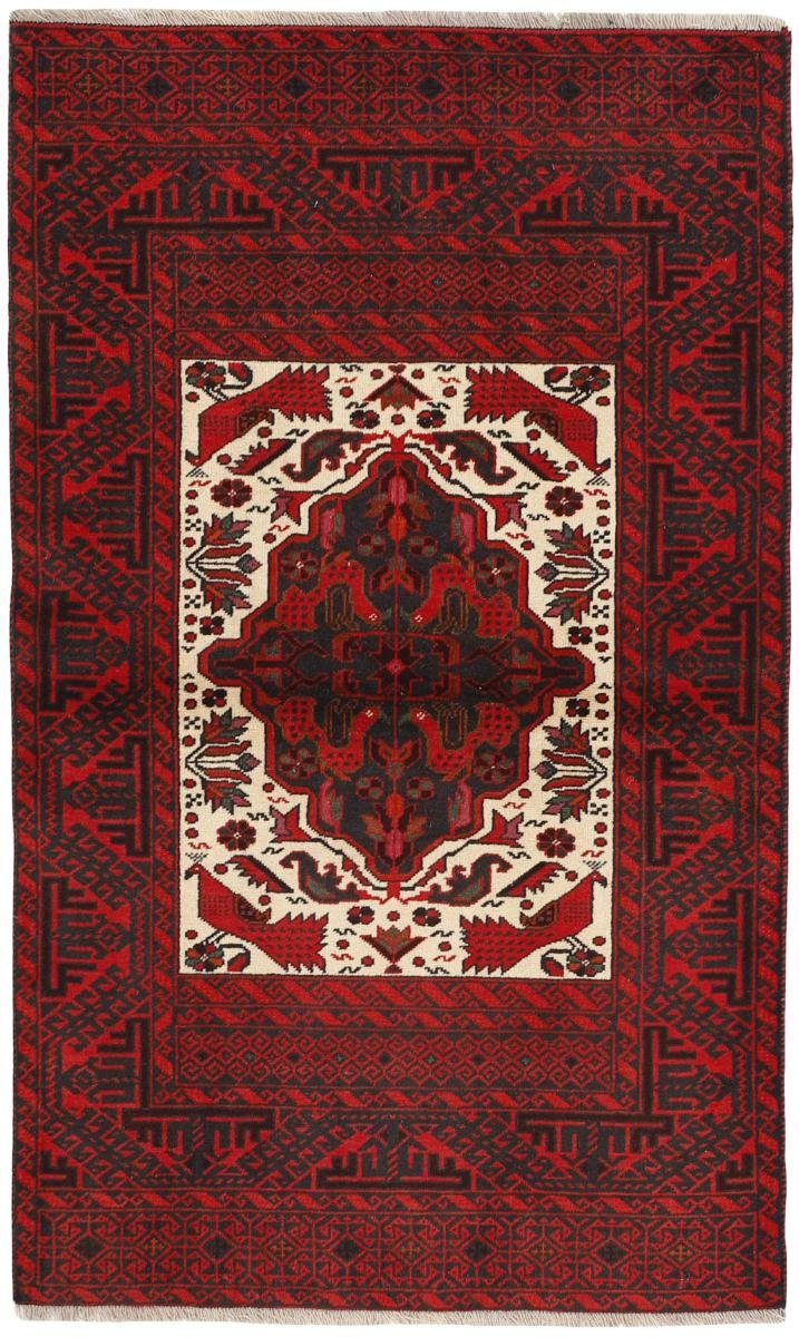 Orientteppich Belutsch 92x149 Handgeknüpfter Orientteppich / Perserteppich, Nain Trading, rechteckig, Höhe: 6 mm
