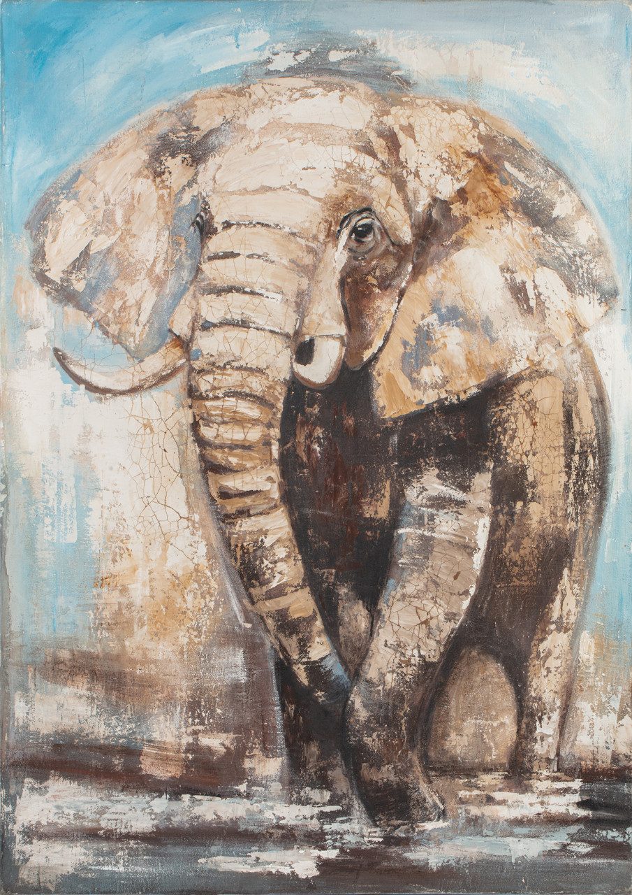 ArtUniverse Gemälde ArtUniverse Leinwandbild Big Elephant 115 x 150 cm, Tiermotiv