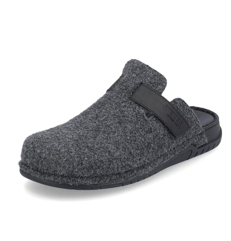 Rieker 25950-45 (Velour-Futter) grau Herren Hausschuh