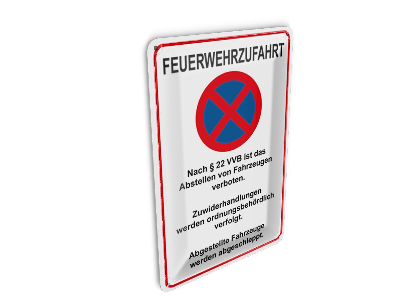 Femer GmbH Postkarte Hinweis 10x14cm Feuerwehrzufahrt nach §22VVB , unfrankiert