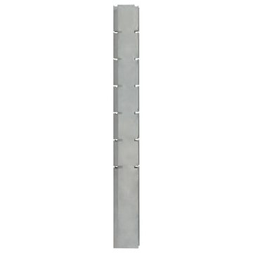 vidaXL Zaunpfosten Pfosten für Gabionenzaun Silbern 180 cm Verzinkter Stahl