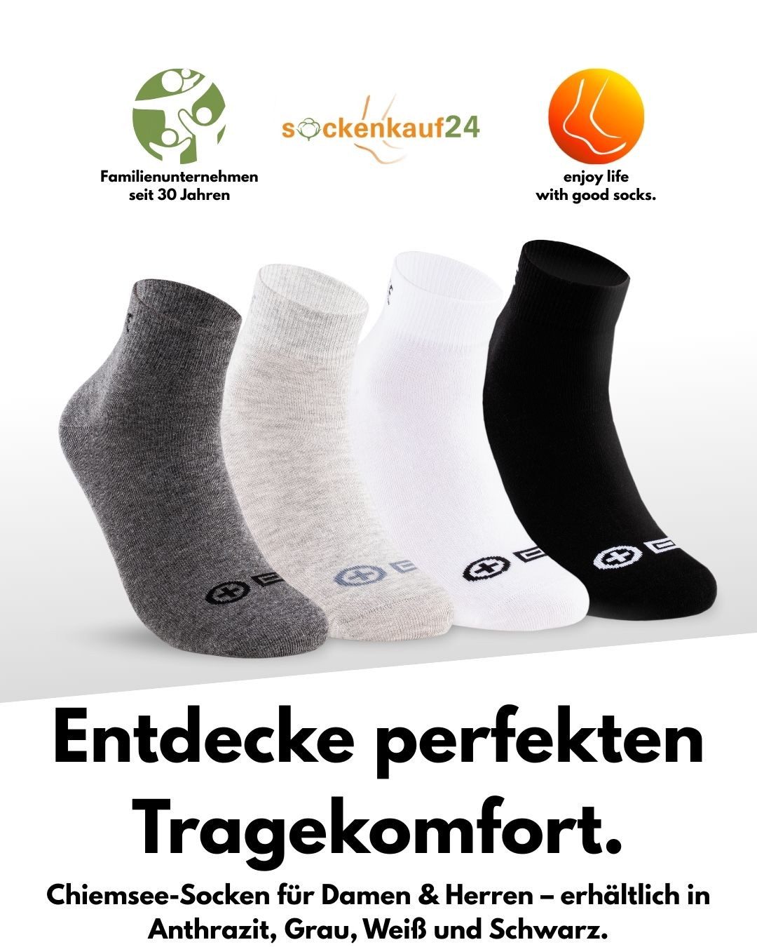 Chiemsee Sneakersocken 10 Paar Sport Sneaker Socken Damen und Herren mit Komfortbund ohne Gummidruck