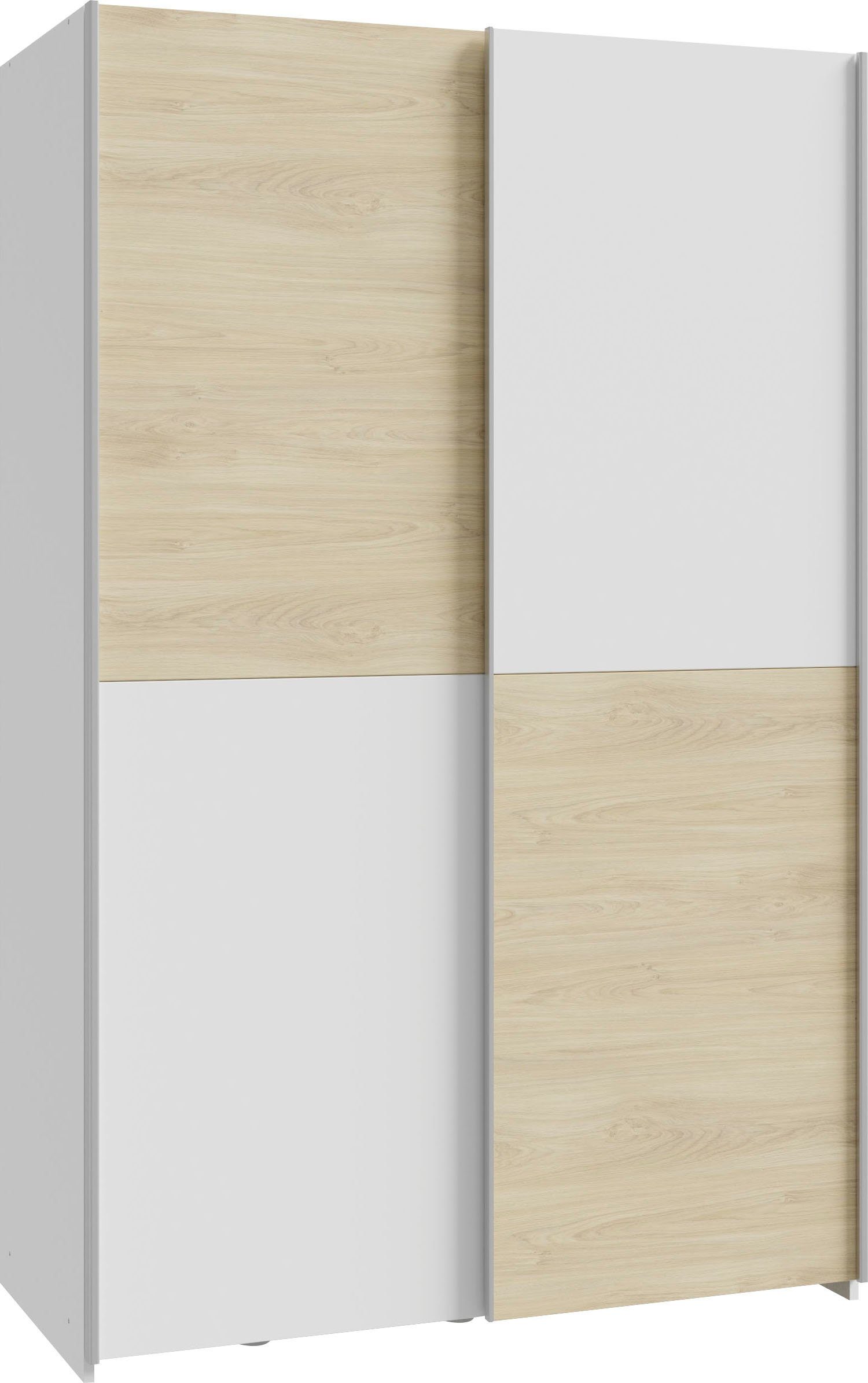 FORTE Schwebetürenschrank 2 Schiebetüren, Made in Europe, stabil und zeitlos (5 Breiten: 120 -200cm, Höhe ca. 190cm) in verschiedenen Farben und Breiten