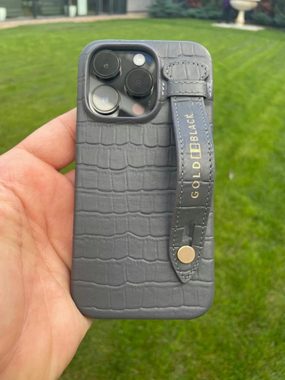 GOLDBLACK Handyhülle Leder Handycase für Apple iPhone 14 Pro 15,5 cm (6,1 Zoll), Echtleder, Fingerschlaufe, handgefertigt in Europa