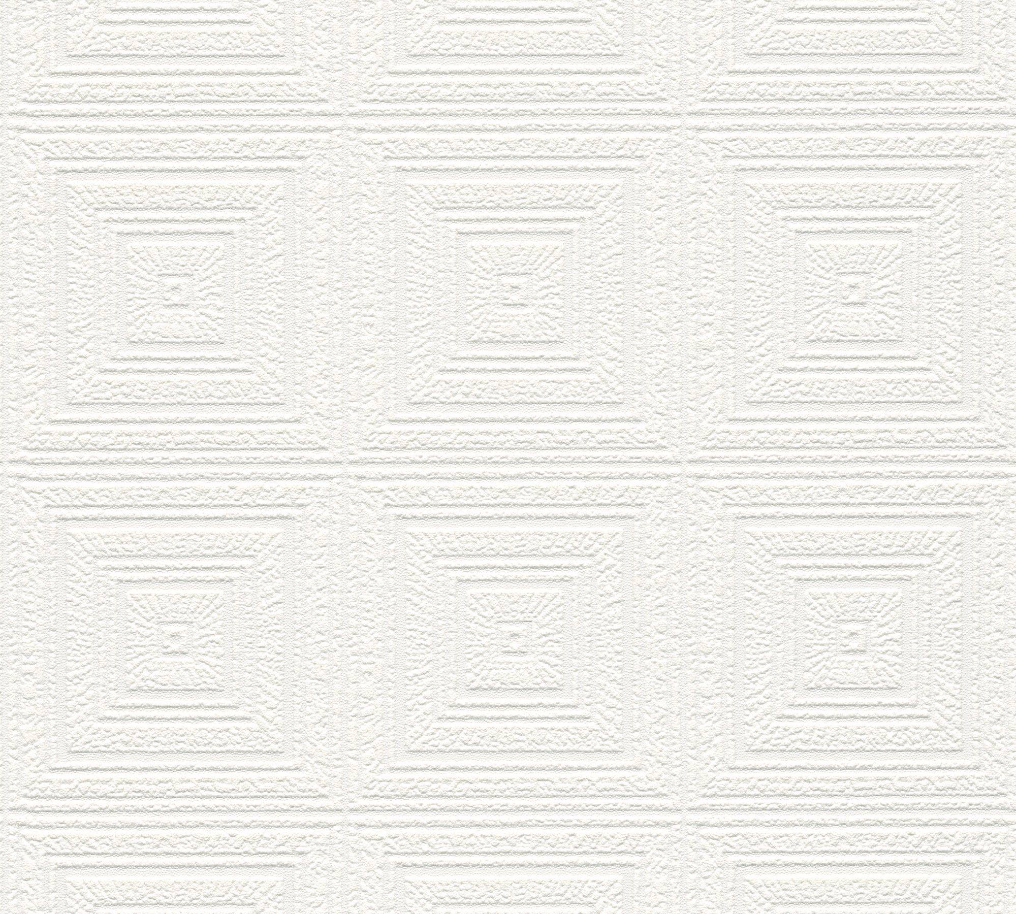 A.S. Création Vinyltapete, Tapete geometrisch Weiß Papiertapete 664013 Wandtapete Tapete