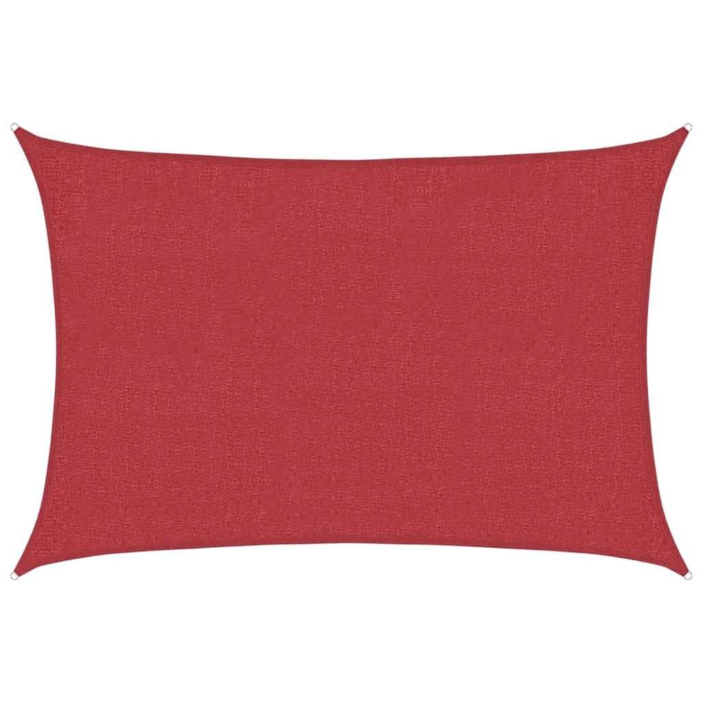 vidaXL Sonnensegel Sonnensegel 160 g/m² Rot 3x4 m HDPE, (1-tlg)