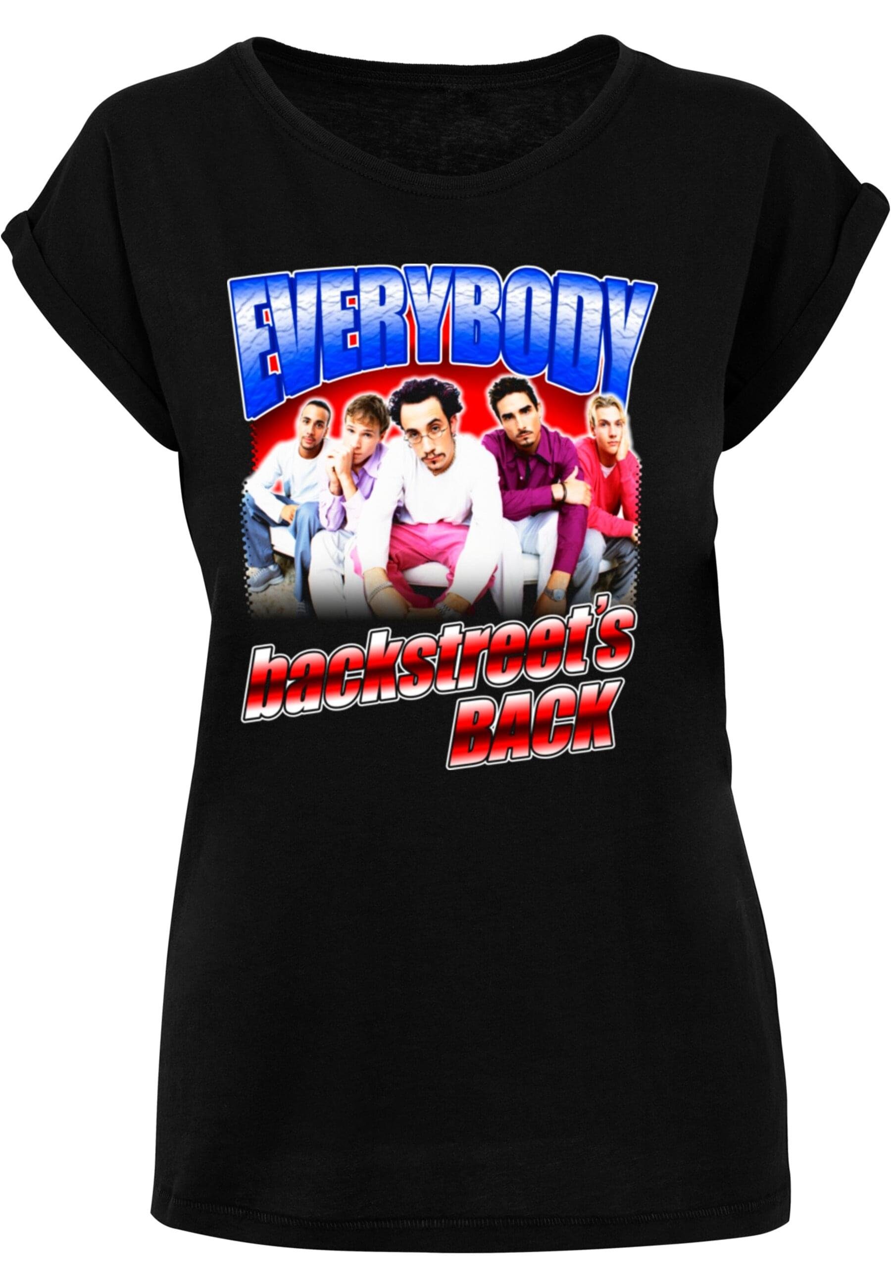 Merchcode T-Shirt Damen Ladies - black Everybody Extended Boys Shoulder Tee (1-tlg) Backstreet