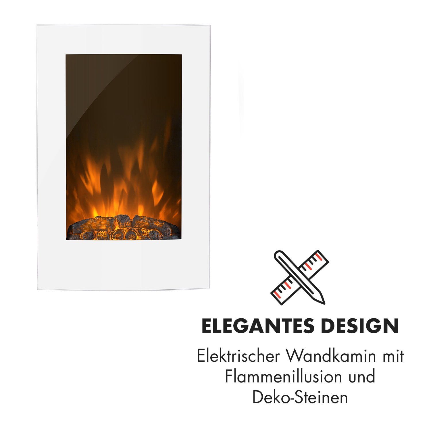 Klarstein Elektrokamin Lausanne, elektrischer Kamin Heizfunktion günstig online kaufen