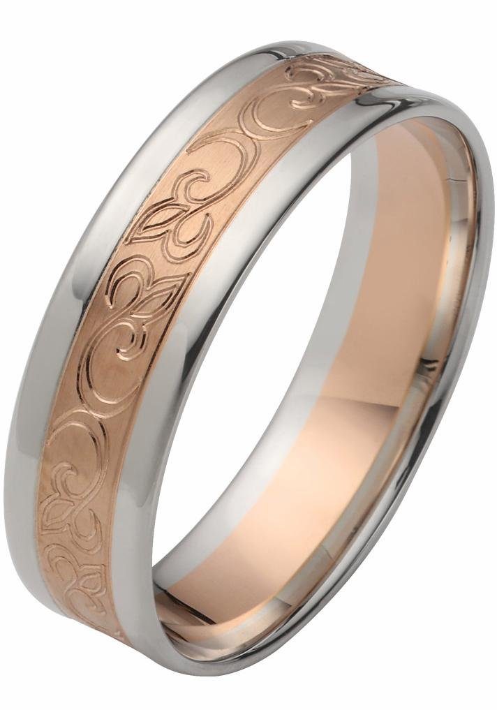 Firetti Trauring Schmuck Geschenk Gold 375 Hochzeit Ehering "LIEBE" Ranke, Wahlweise mit oder ohne Brillant