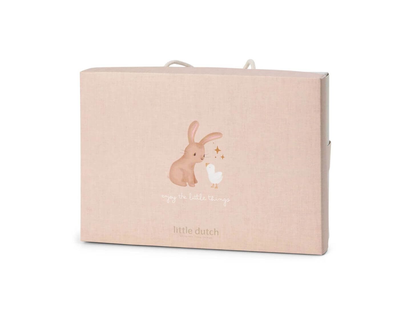 LITTLE DUTCH Lätzchen Badetuch + Waschlappen Geschenkbox - Newborn Naturals - Little Goose