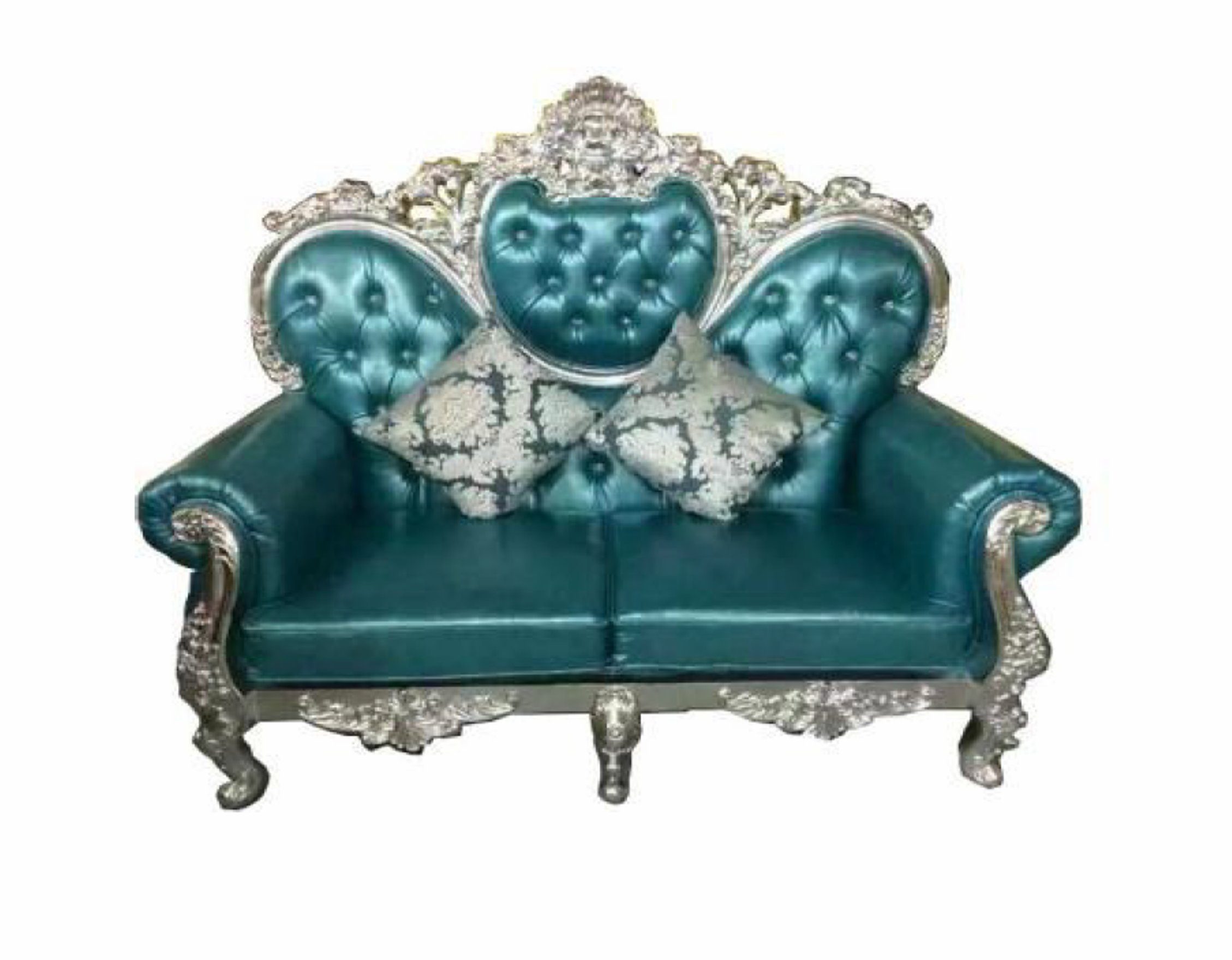 JVmoebel Chaiselongue Thron Sofa Königlicher Polster Chesterfield Samt Zweisitzer Antik Stil, Made in Europe