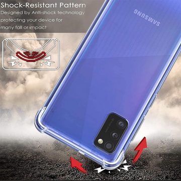 CoolGadget Handyhülle Transparent als 2in1 Schutz Cover Set für das Samsung Galaxy A13 5G 6,5 Zoll, 2x Glas Display Schutz Folie + 1x TPU Case Hülle für Galaxy A13 5G