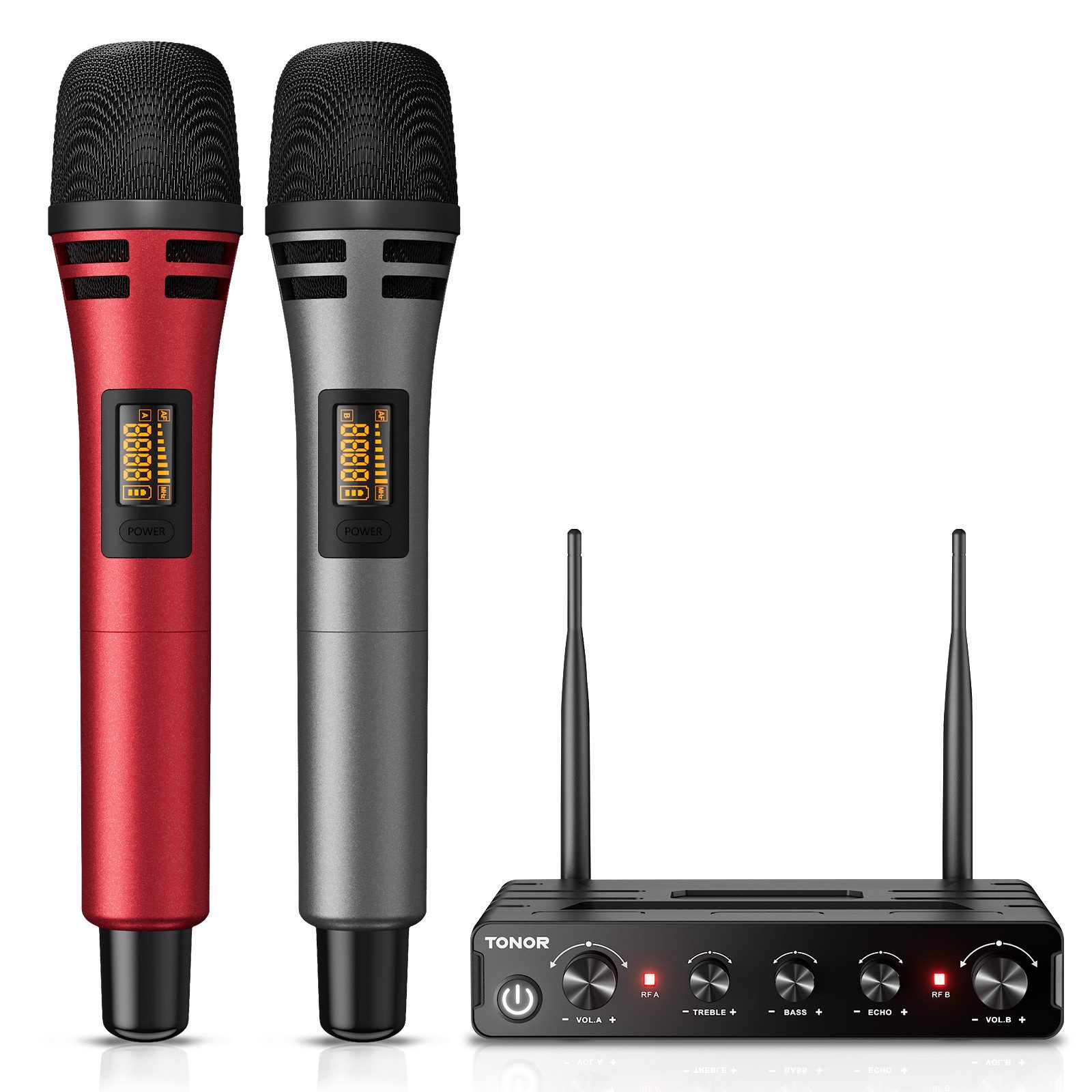 TONOR Mikrofon Karaoke Mikro Mic Set Wireless Handmikrofon dynamisch mit Empfänger