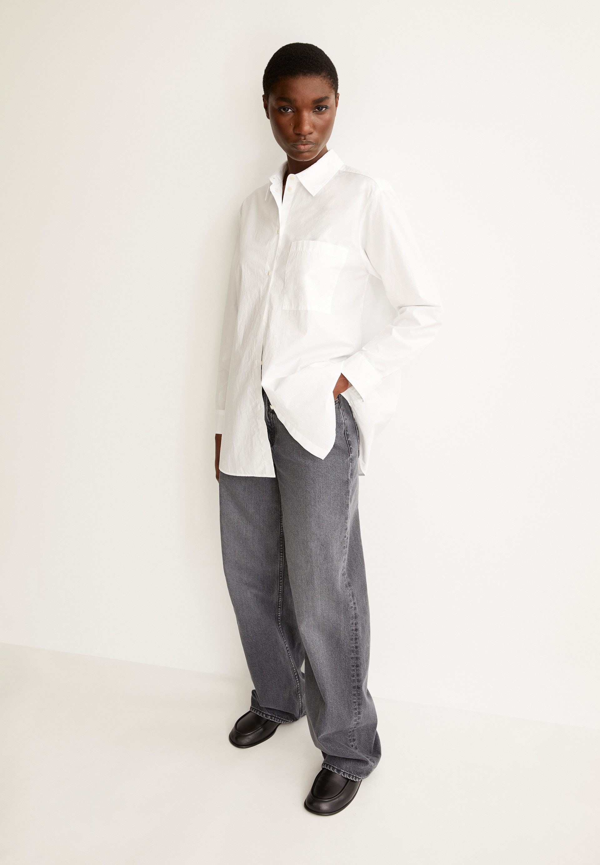 Armedangels Hemdbluse MAALGAA Bluse aus Bio-Baumwolle (1-tlg) Loose Fit