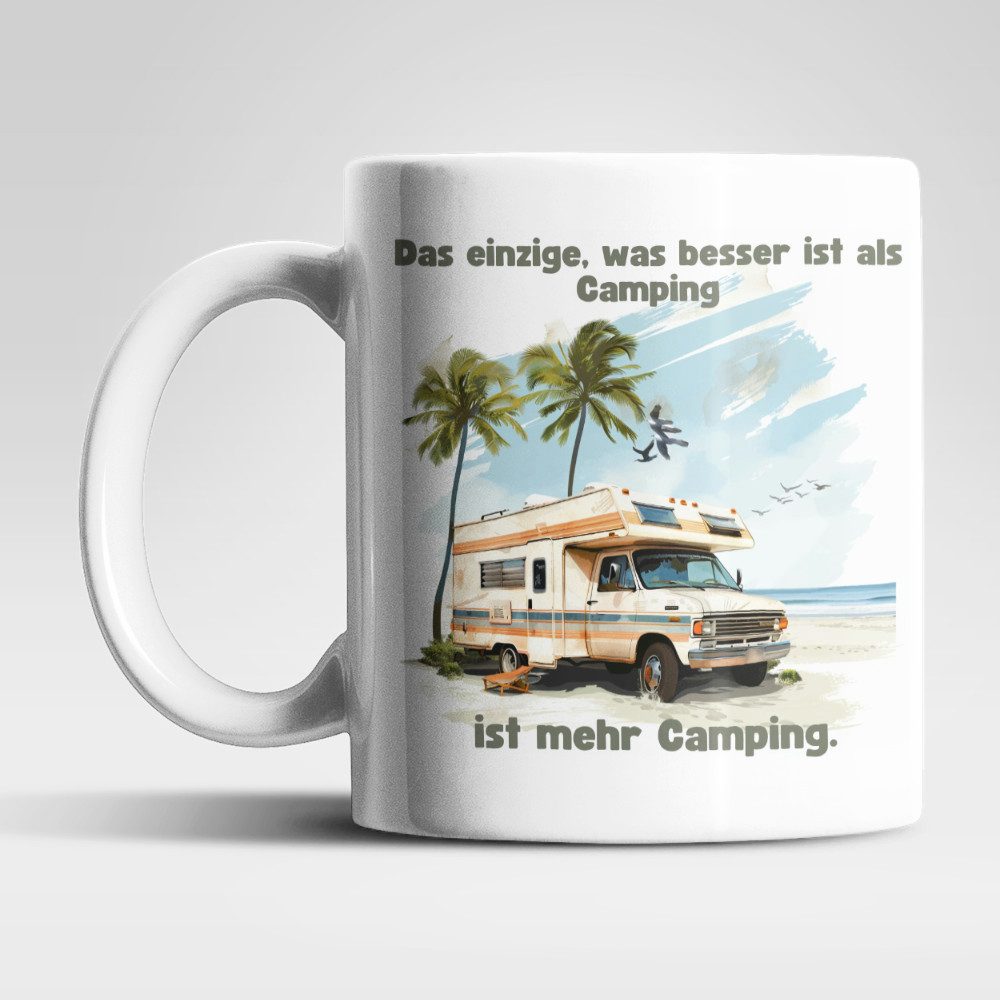 WS-Trend Tasse Camping Camper Wohnwagen Kaffeetasse Teetasse Geschenkidee 325 ml, Keramik