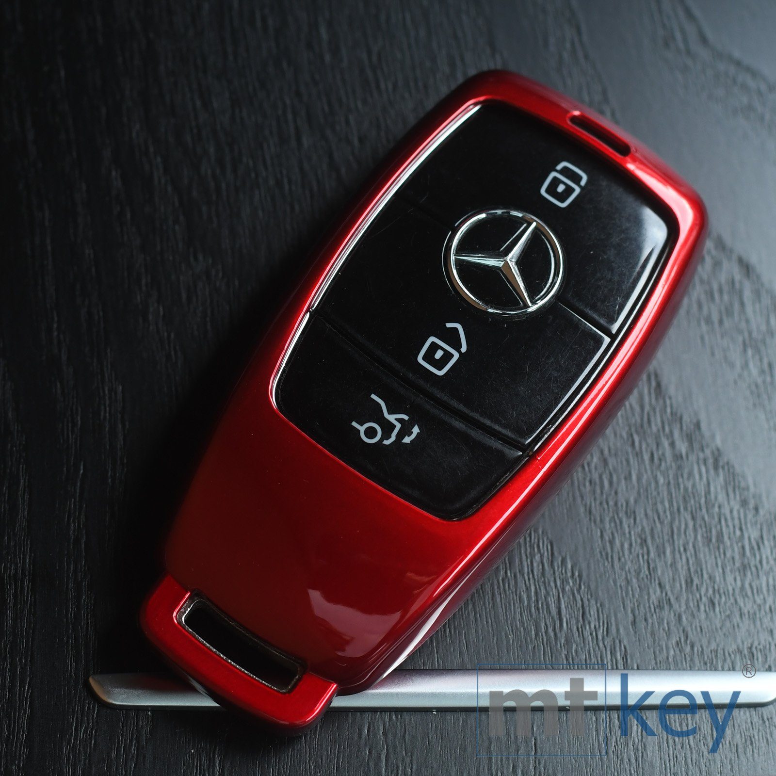 S213 Metallic Rot, Schutzhülle Benz SMARTKEY C238 Schlüsseltasche Autoschlüssel KEYLESS E-Klasse Mercedes mt-key für Hardcover W213