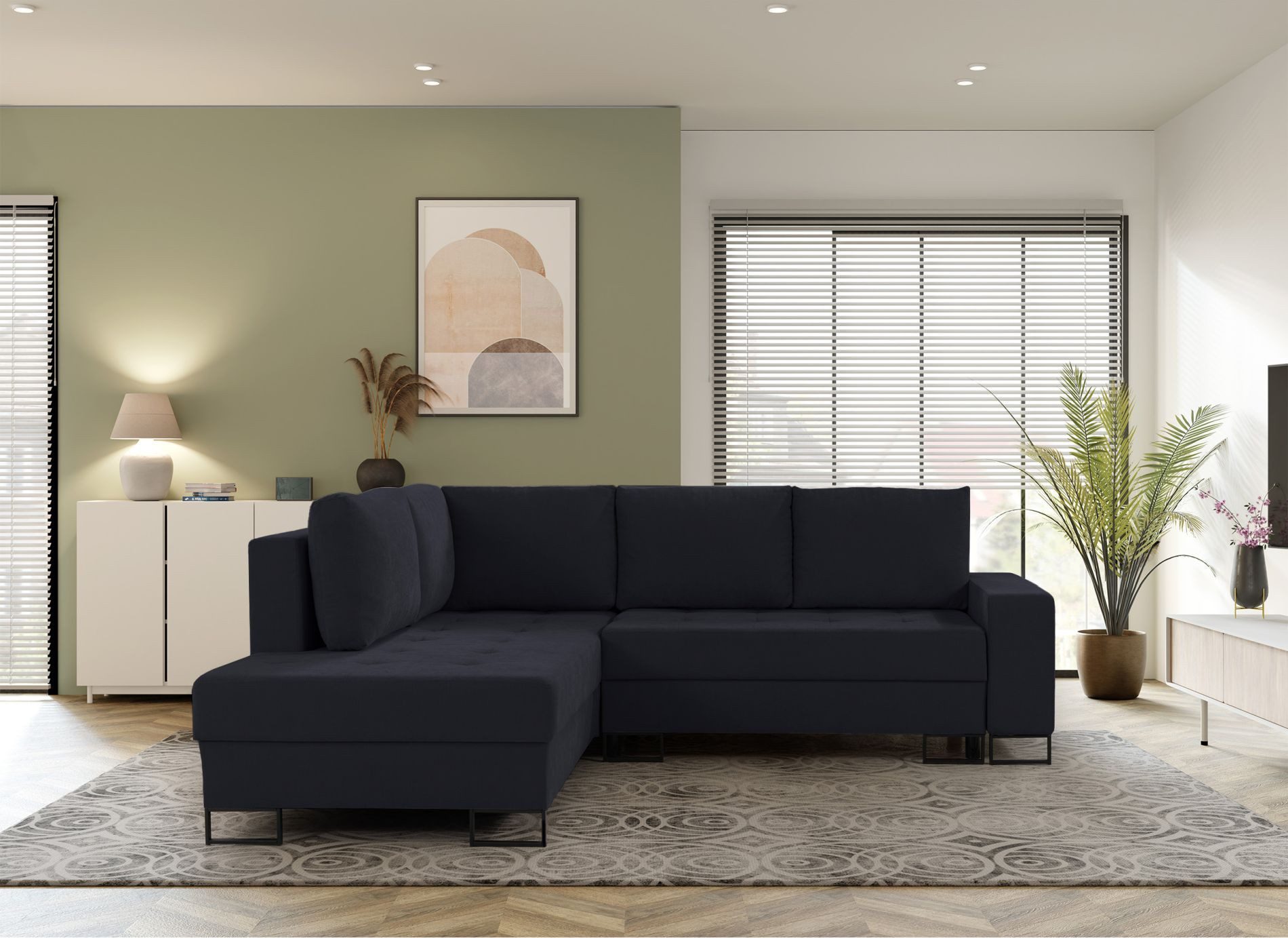 Selsey Ecksofa LARELLE, mit Schlaffunktion, Bettkasten & Chenille-Bezug, 245 cm