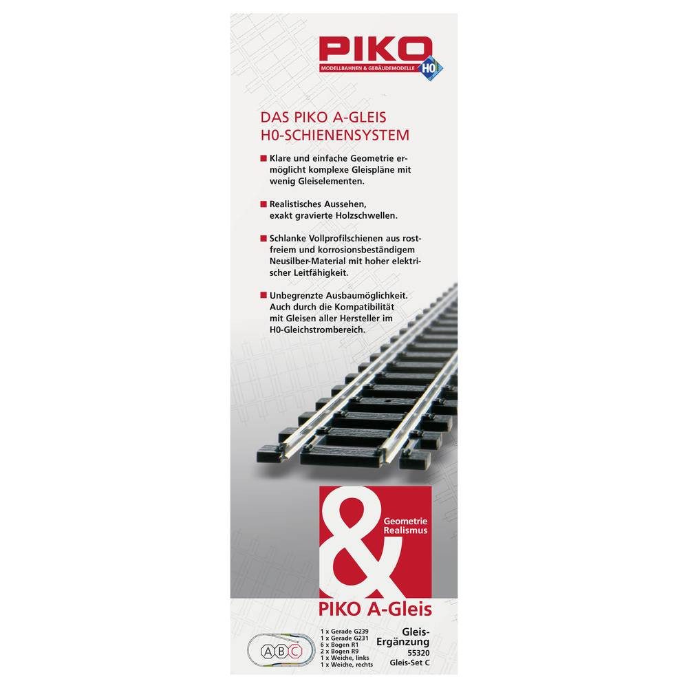 PIKO Modelleisenbahn-Set H0 Gleis-Ergänzungs-Set 55320