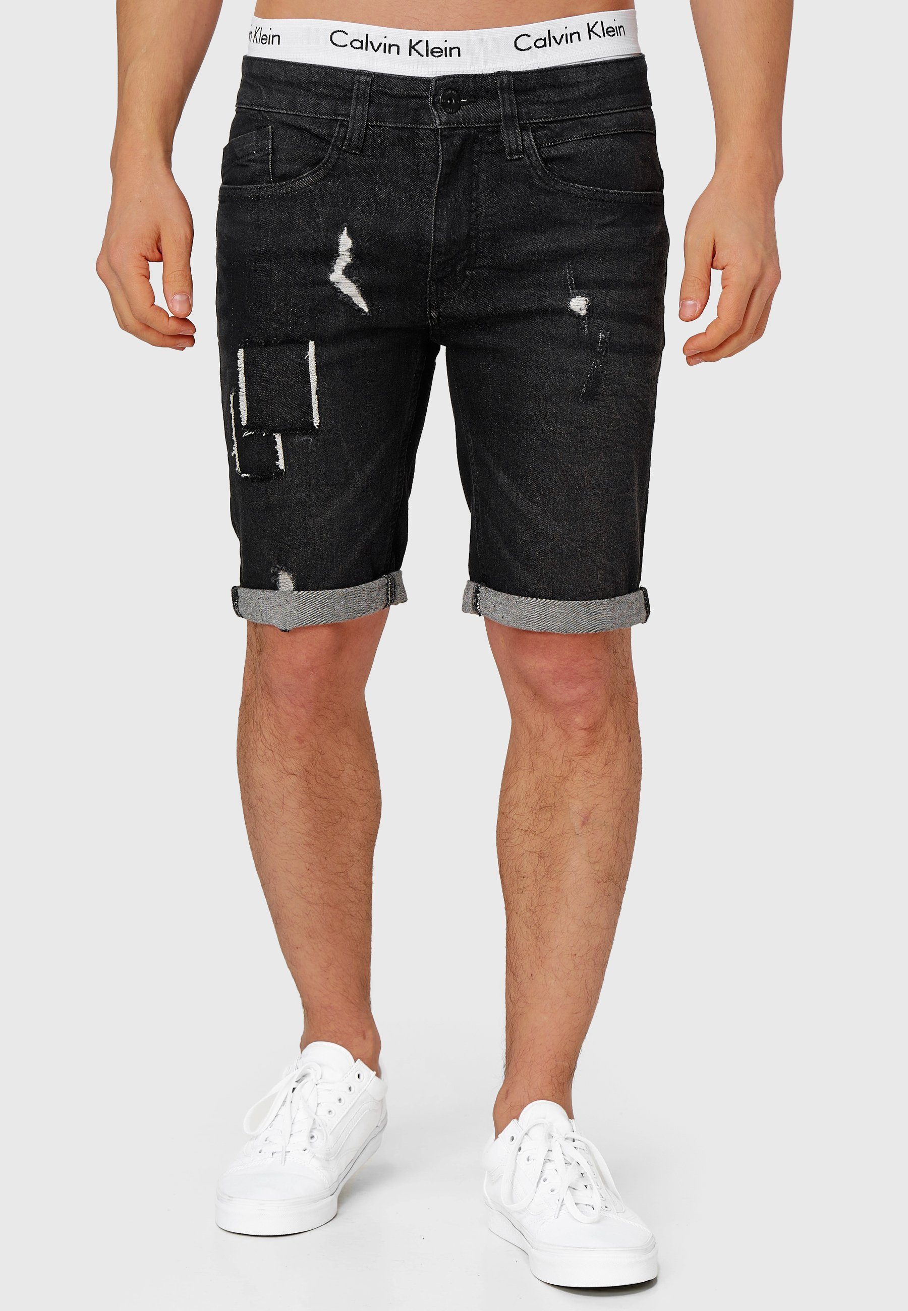 Indicode Jeansshorts Roberts aus elastischer Baumwoll-Qualität günstig online kaufen