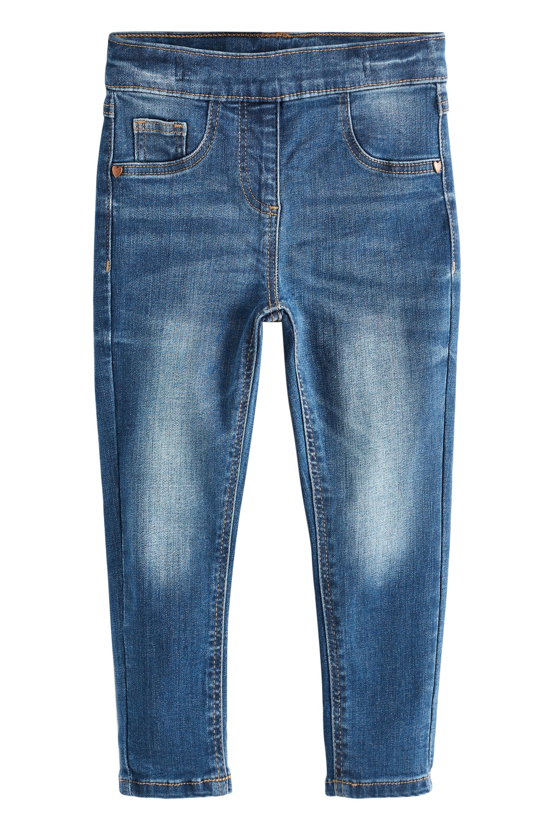 Next Jeansjeggings Jeggings mit (1-tlg) Blue Monogramm