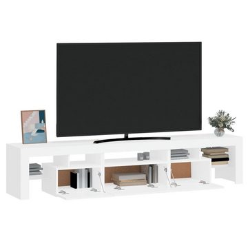 vidaXL TV-Schrank TV-Schrank mit LED-Leuchten Weiß 200x36,5x40 cm (1-St)