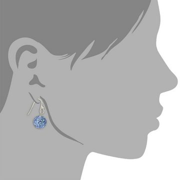 SilberDream Paar Ohrhänger SilberDream blau Ohrringe (Ohrhänger), Damen Ohrhänger 925 Sterling Silber, shiny blau