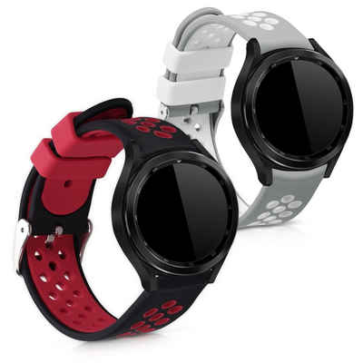 kwmobile Uhrenarmband, 2x Sportarmband kompatibel mit Samsung Galaxy Watch 4 Classic (46mm) - Armband TPU Silikon Set Fitnesstracker
