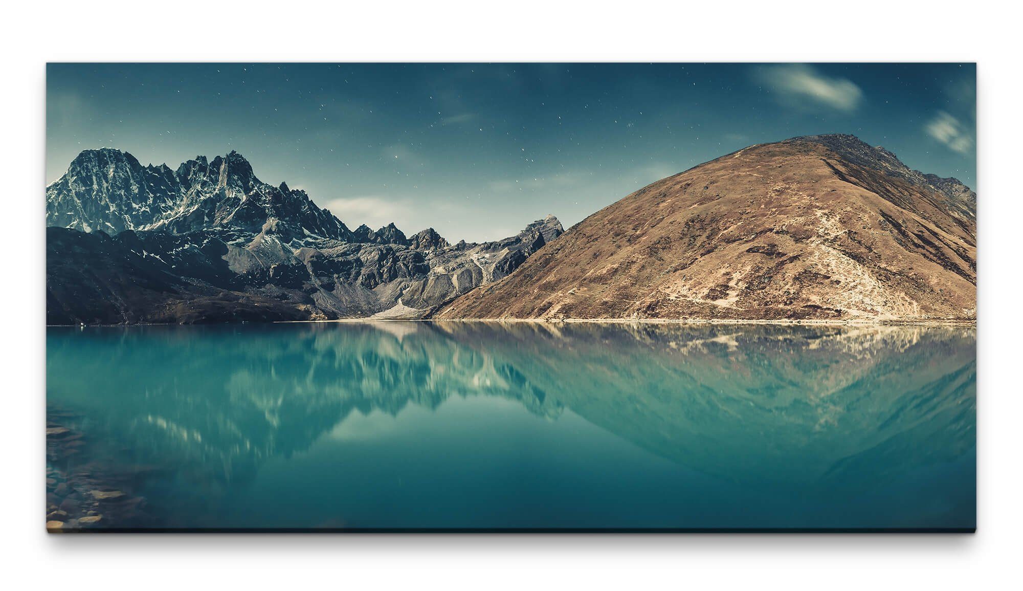 Leinwandbild Bilder XXL Gebirgssee 50x100cm Wandbild auf Leinwand