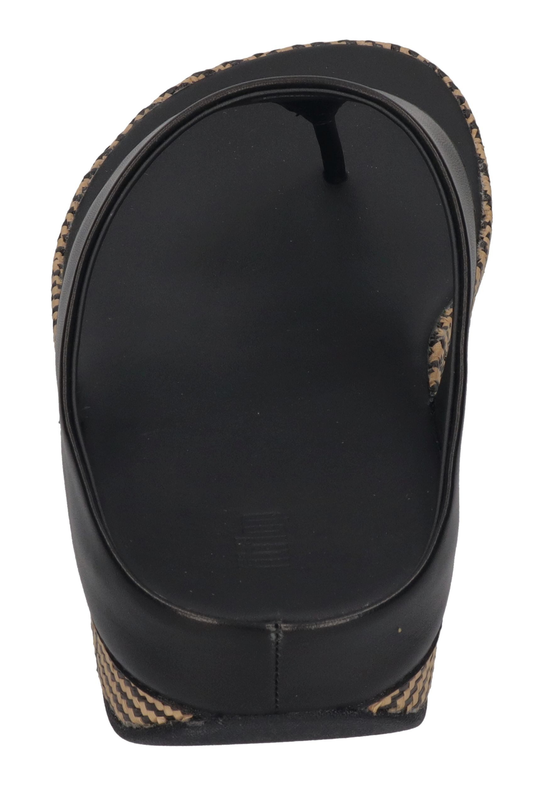Fitflop LULU LUX GRAPHIC-WEAVE LEATHER TOE-POST SANDALS Zehentrenner Black – Bild 5 von 5
