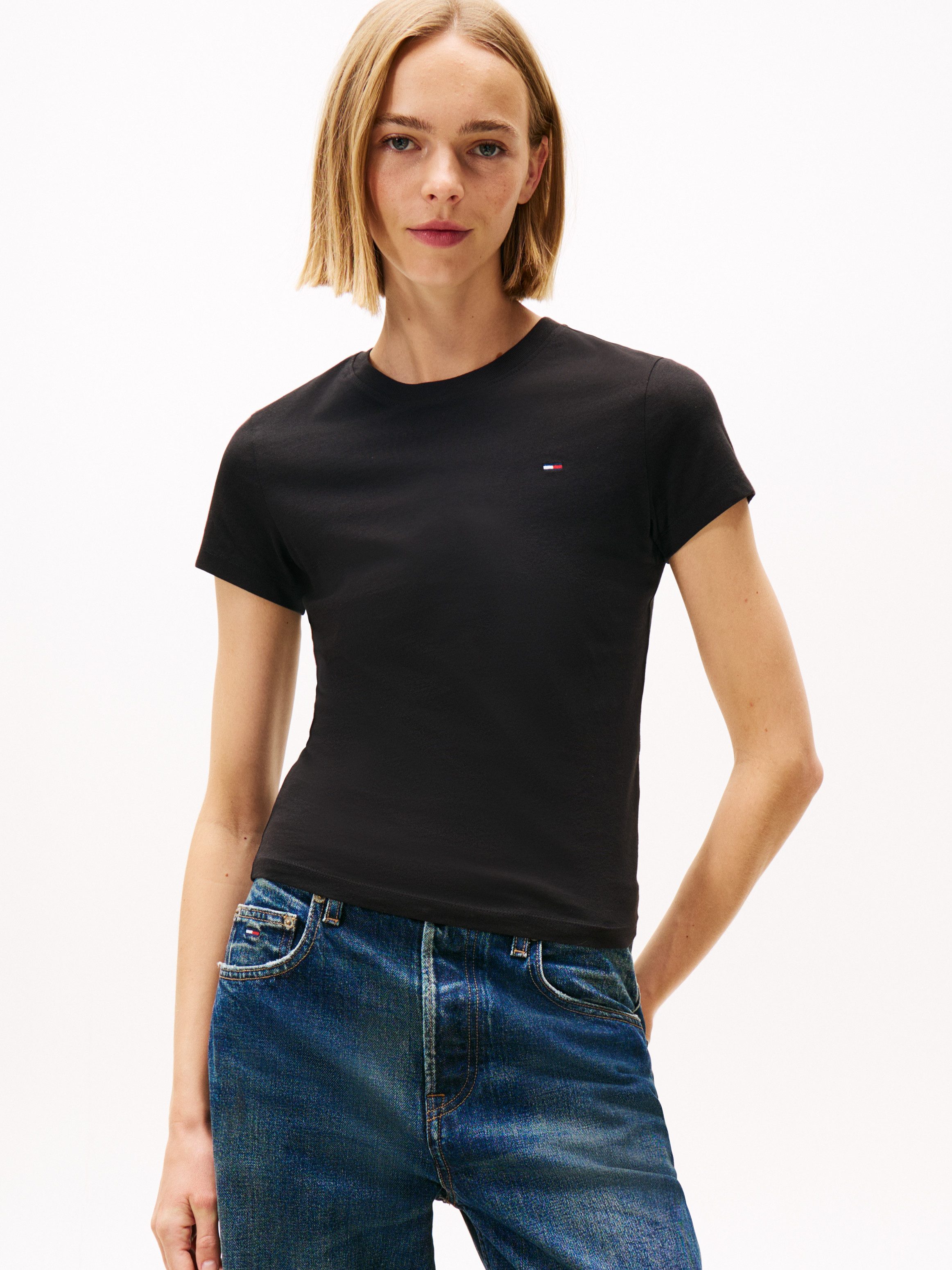 Tommy Jeans Kurzarmshirt TJW 3PACK C-NECK TEE (Packung, 3-tlg., 3er-Pack) Slim, unifarbenes Design