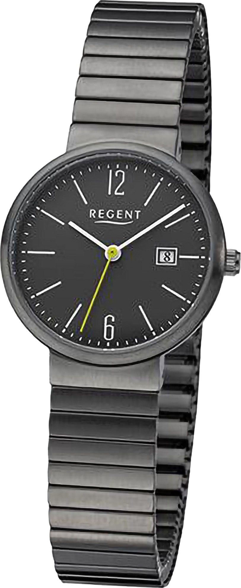 Regent Quarzuhr Regent Damen Armbanduhr Analog, (Analoguhr), Damen Armbanduhr rund, extra groß (ca. 29mm), Edelstahlarmband